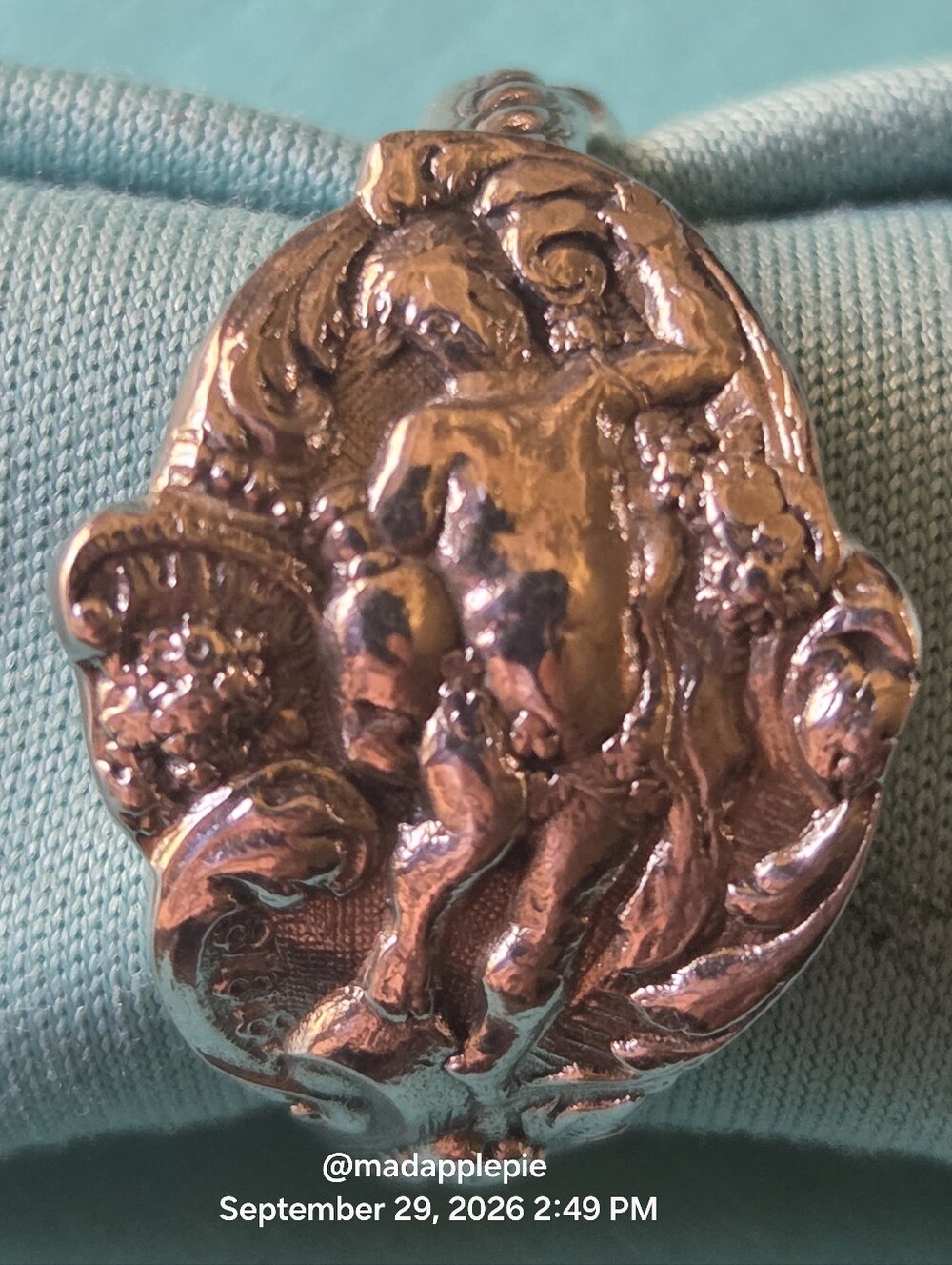 Sterling Silver Gorham Versailles Spoon Ring Art Nuevo Figural Designer #141